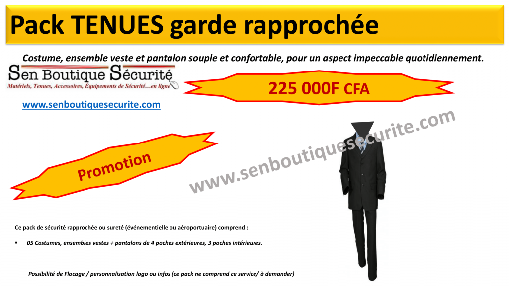 Garde Rapprochée Pack tenues garde rapprochée - Sen Boutique Sécurité