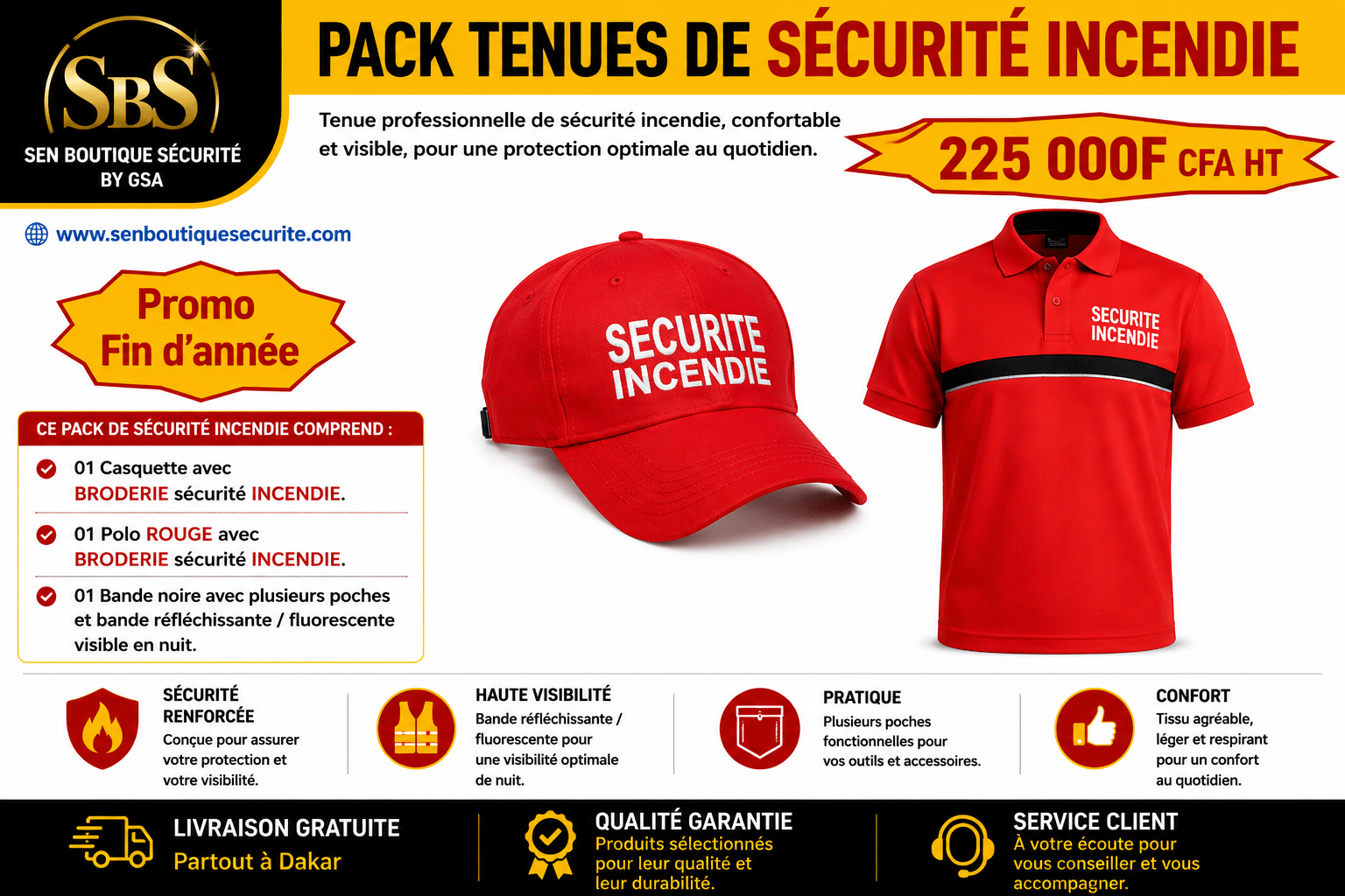 Pack tenues de sécurité incendie
