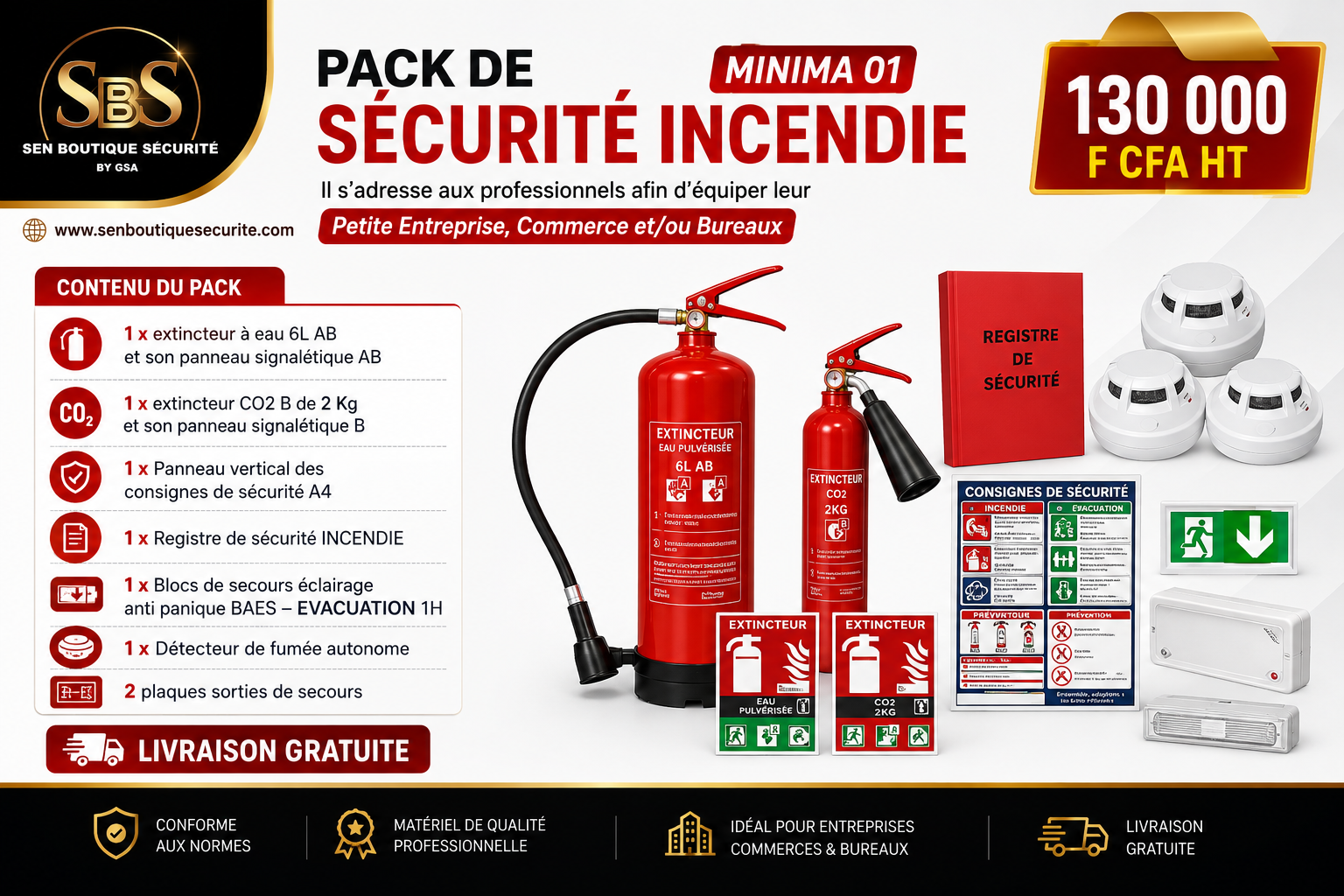 Pack de sécurité incendie