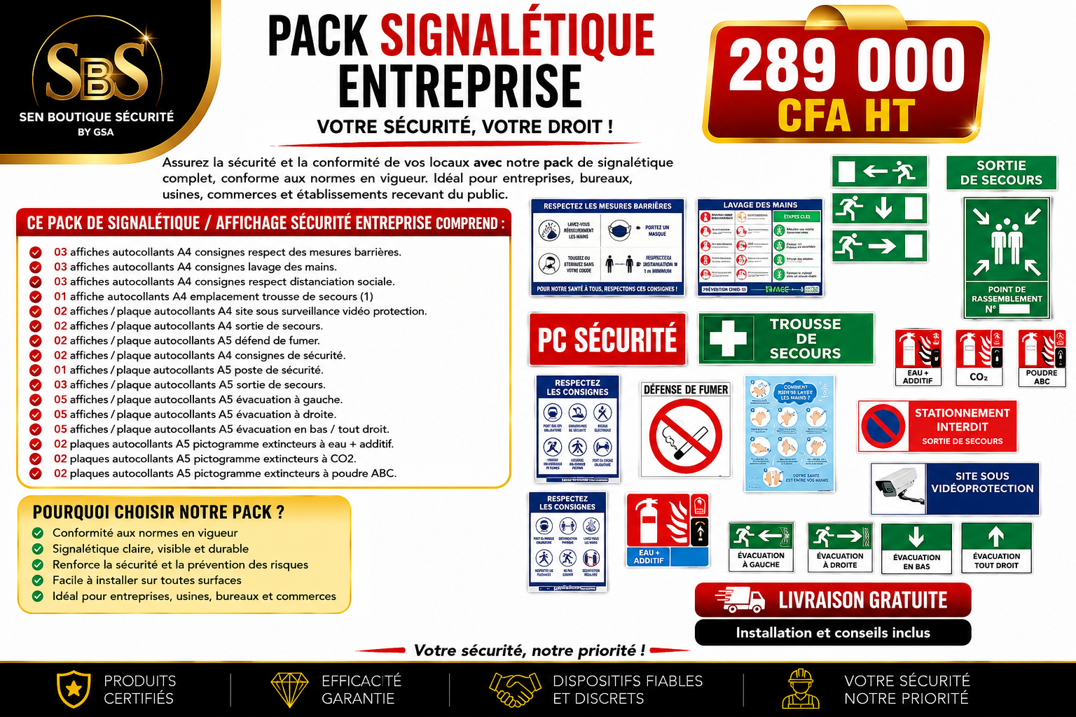 Pack signalétique entreprise