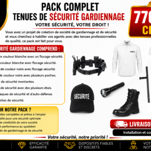 Pack complet de sécurité gardiennage.